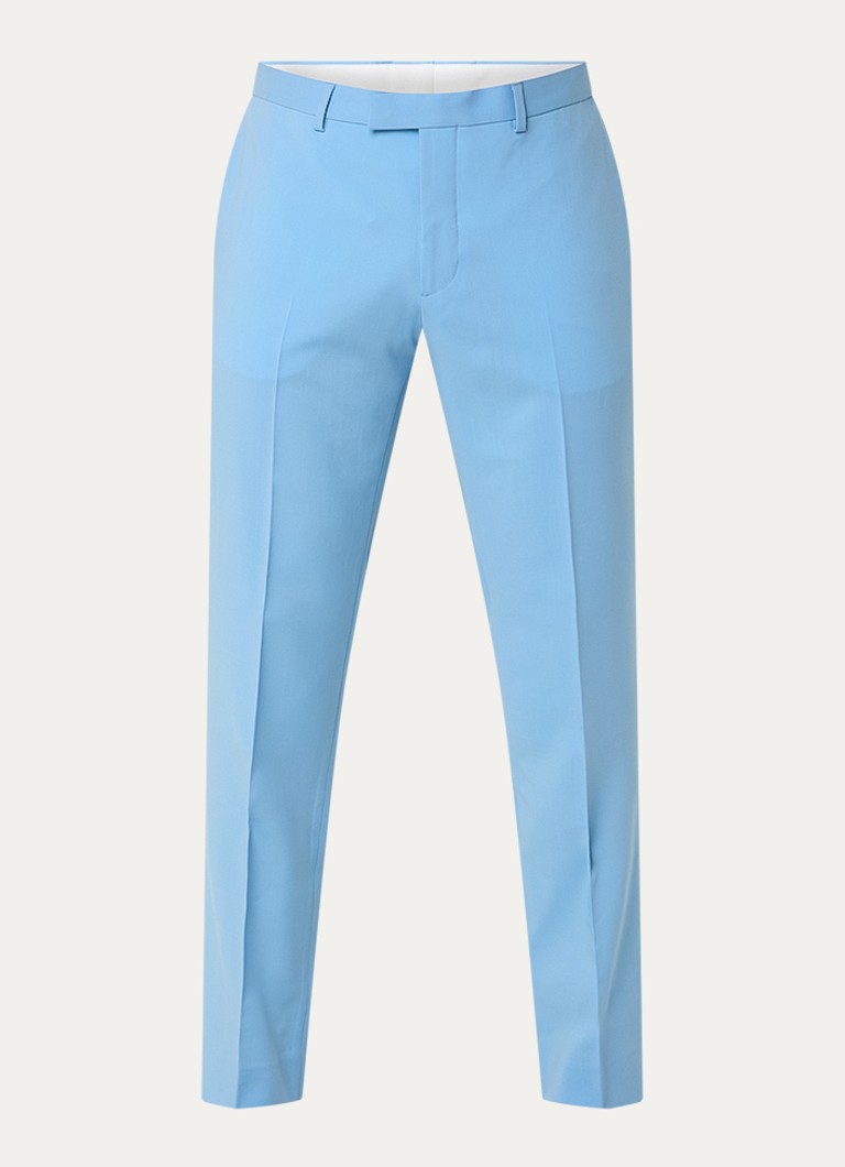 Sandro Heren Straight fit pantalon van wol met steekzakken in de kleur Lichtblauw