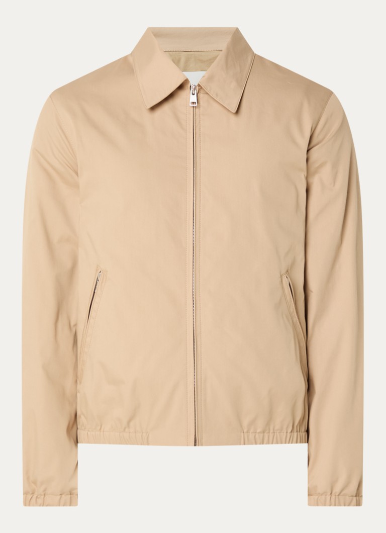 Sandro Heren Overshirt met ritszakken in de kleur Zand