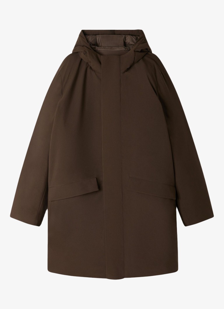 Sandro Dames Parka met klepzakken in de kleur Taupe
