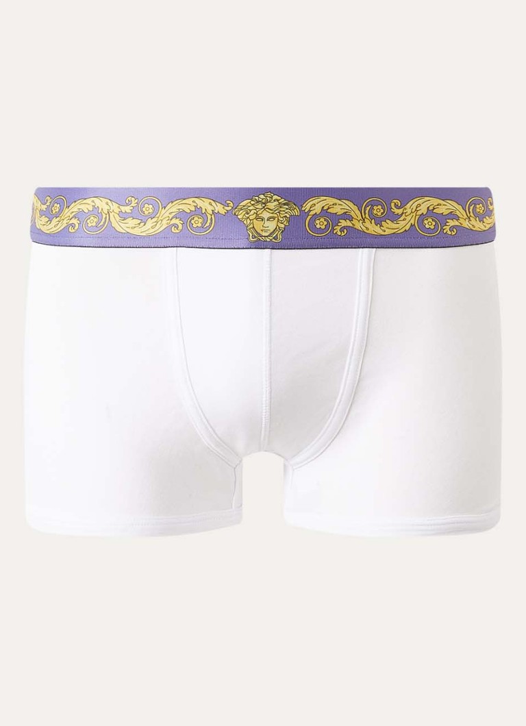 Versace Heren Boxershort met logoband in de kleur Wit, maat: M