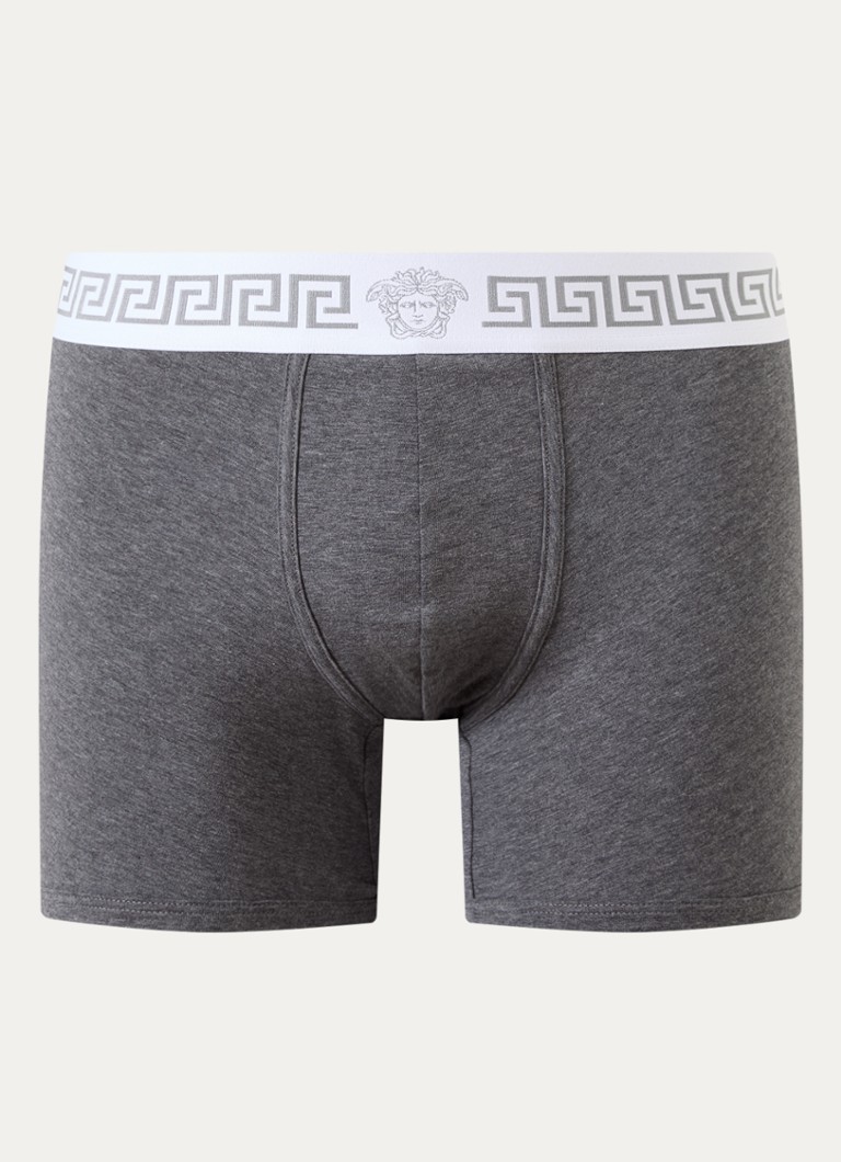 Versace Heren Boxershort met logoband in de kleur Donkergrijs, maat: L