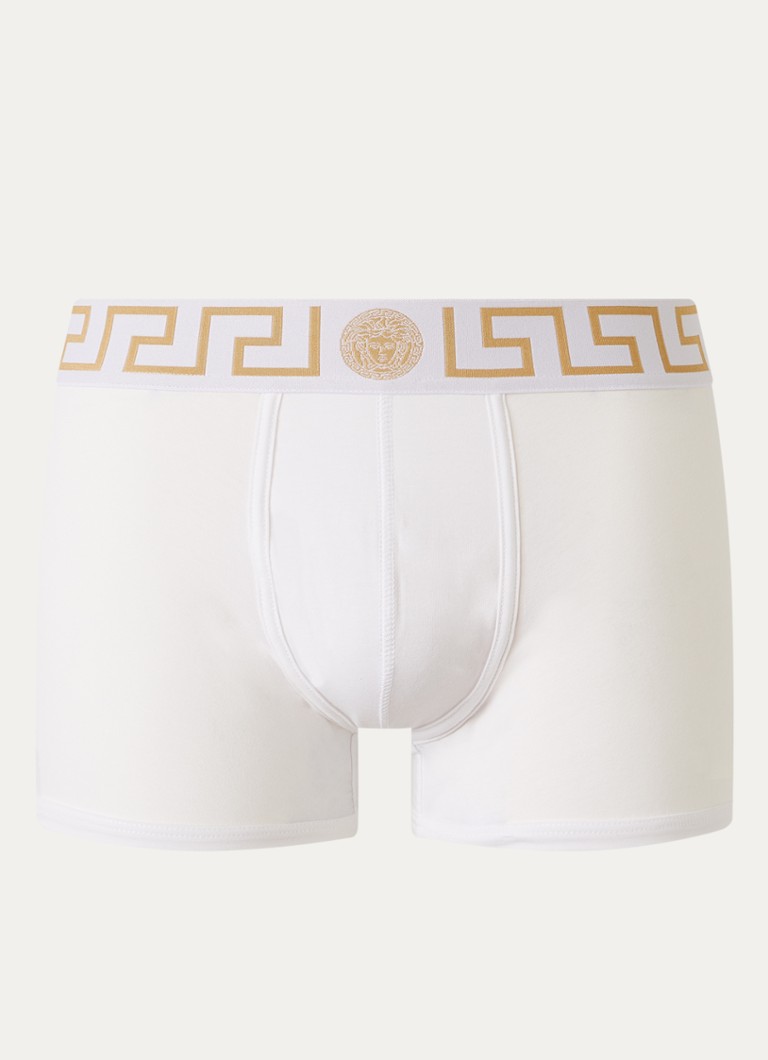 Versace Heren Boxershorts met logoband in 2-pack in de kleur Wit, maat: S