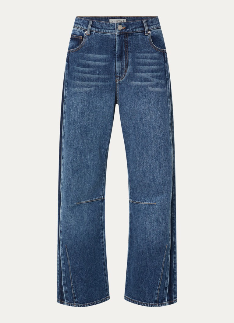 MUNTHE Dames Bohdi high waist bootcut jeans met medium wassing in de kleur Indigo, maat: 38