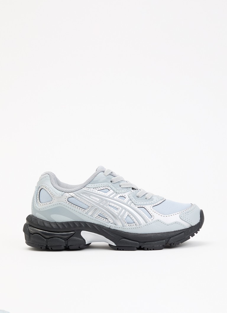 ASICS Jongens Gel-Nyc sneaker met mesh details in de kleur Blauwgrijs, maat: 33