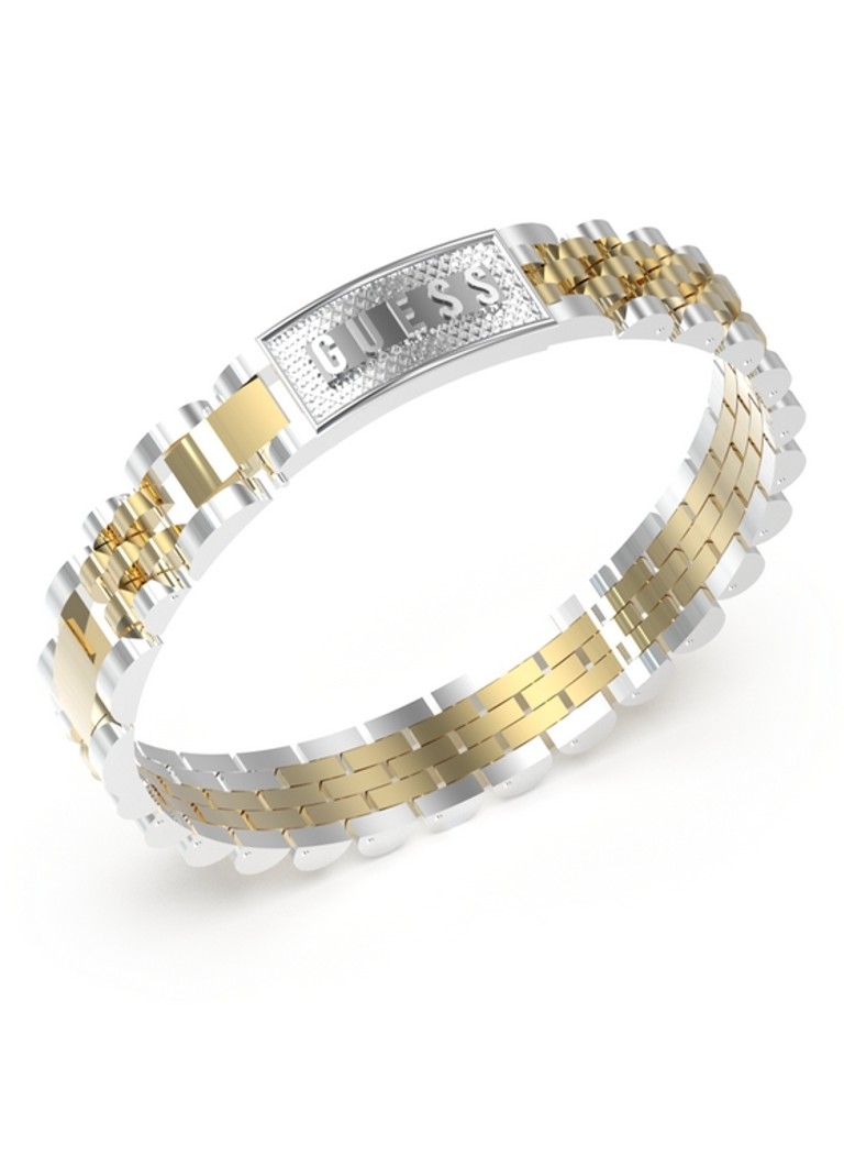 GUESS Heren Schakelarmband met kristal JUMB03201JWYGSTT-U in de kleur Goud