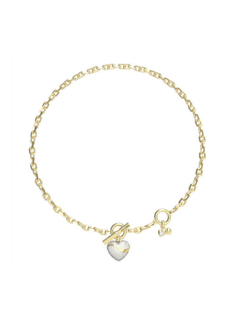 GUESS Dames Schakelketting met kristal JUBN04494JWYGT-U in de kleur Goud