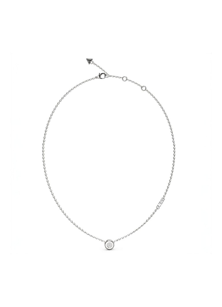 GUESS Dames Ketting met kristal JUBN04593JWRHT-U in de kleur Zilver