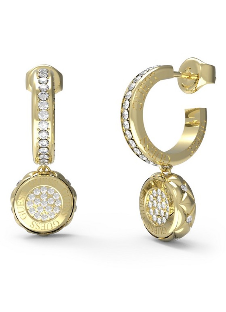 GUESS Dames Oorringen met kristal JUBE04596JWYGT-U in de kleur Goud