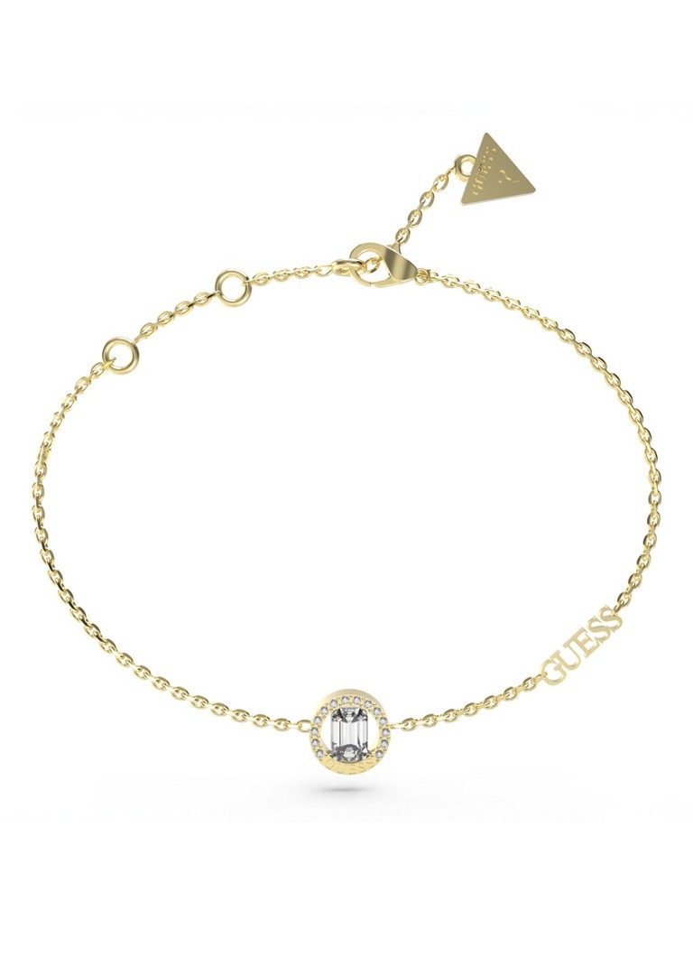 GUESS Dames Schakelarmband met kristal JUBB04653JWYGS in de kleur Goud