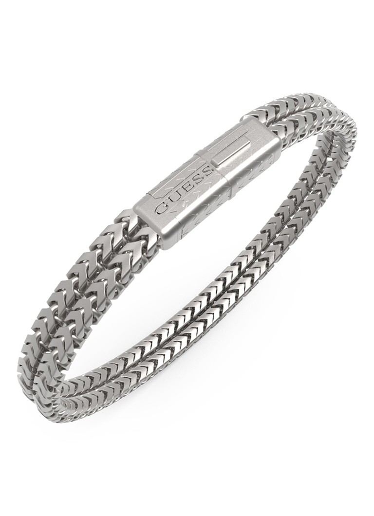 GUESS Heren Armband JUMB05030JWSTS in de kleur Zilver