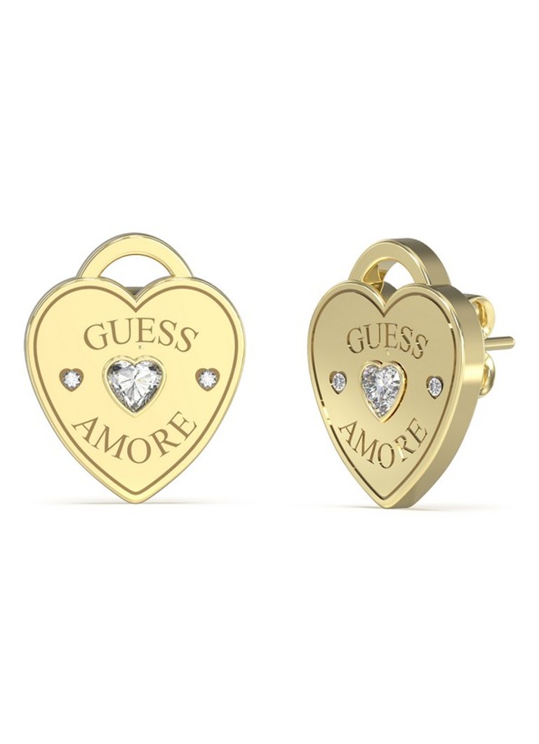 GUESS Dames Oorstekers met kristal JUBE05058JWYGT-U in de kleur Goud