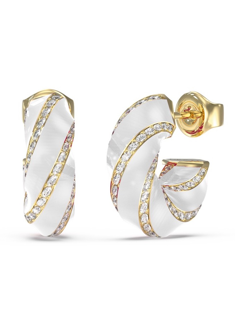 GUESS Dames Oorringen JUBE05383JWYGWHT-U in de kleur Goud