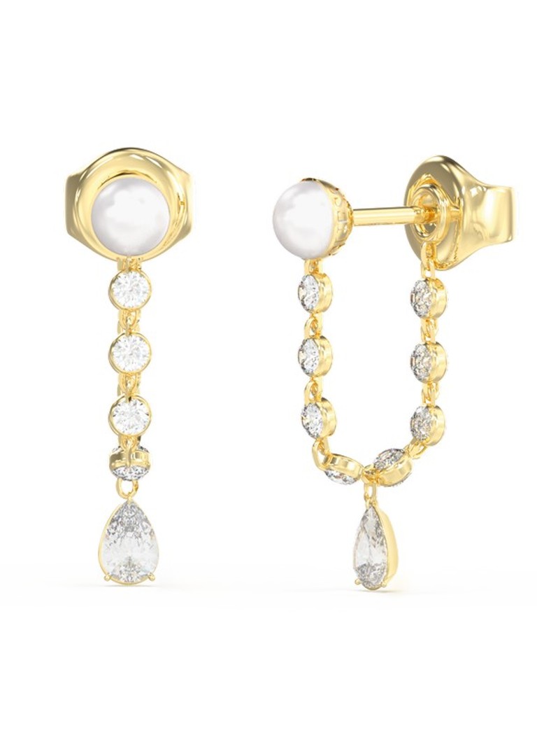 GUESS Dames Oorstekers met hanger JUBE05514JWYGT-U in de kleur Goud