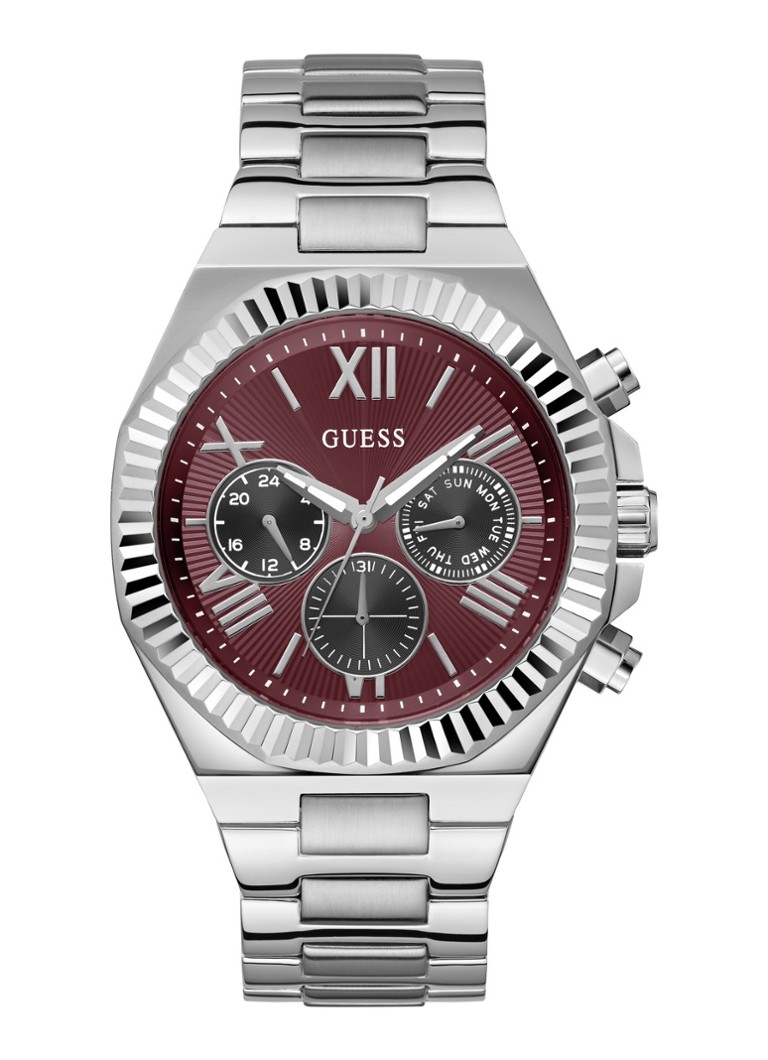 GUESS Heren Equity horloge GW0703G7 in de kleur Zilver