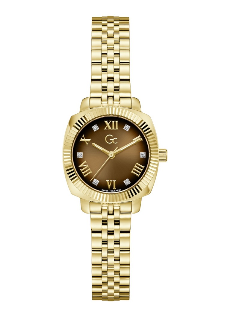 Gc Watches Dames Flair Coussin Mini horloge Z73001L4 in de kleur Goud