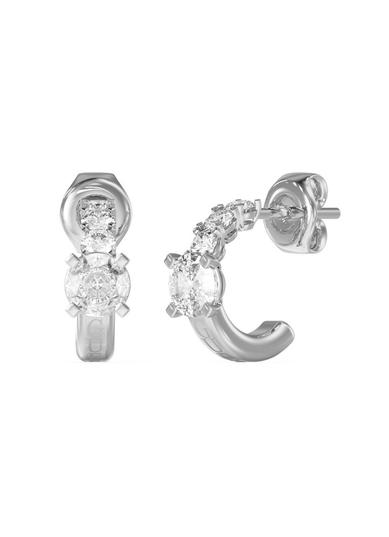 GUESS Dames Oorringen JUBE06271JWRHT-U in de kleur Zilver