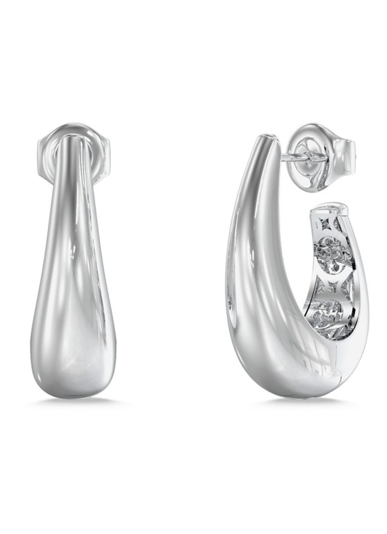 GUESS Dames Oorringen JUBE06430JWRHT-U in de kleur Zilver