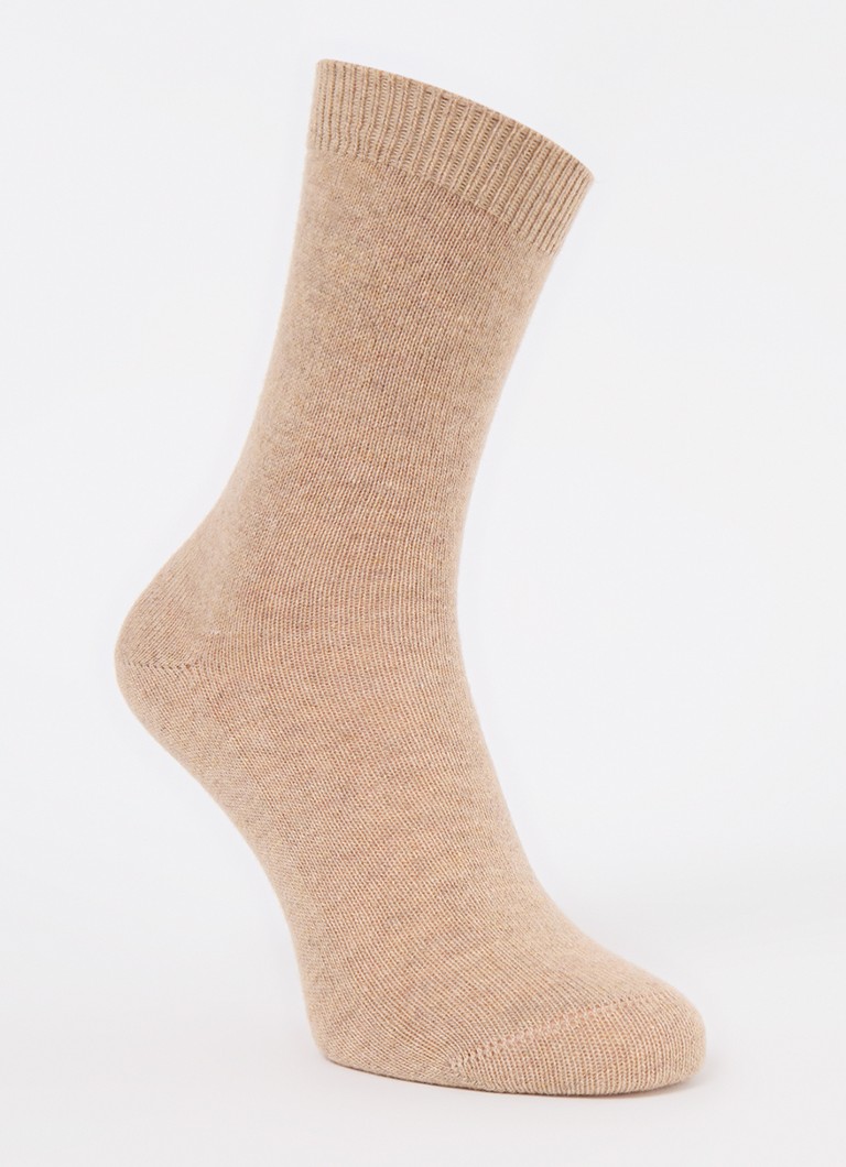 Falke Dames Cosy Wool sokken in kasjmierblend in de kleur Beige, maat: 35-38