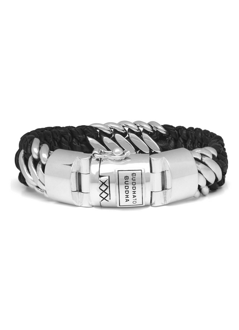 Buddha to Buddha Dames Ben Mix armband van zilver in de kleur Zwart