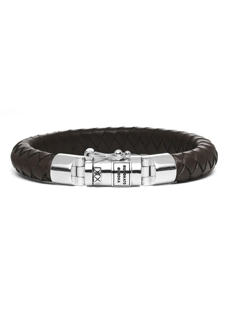 Buddha to Buddha Dames Ben Small armband van leer in de kleur Donkerbruin