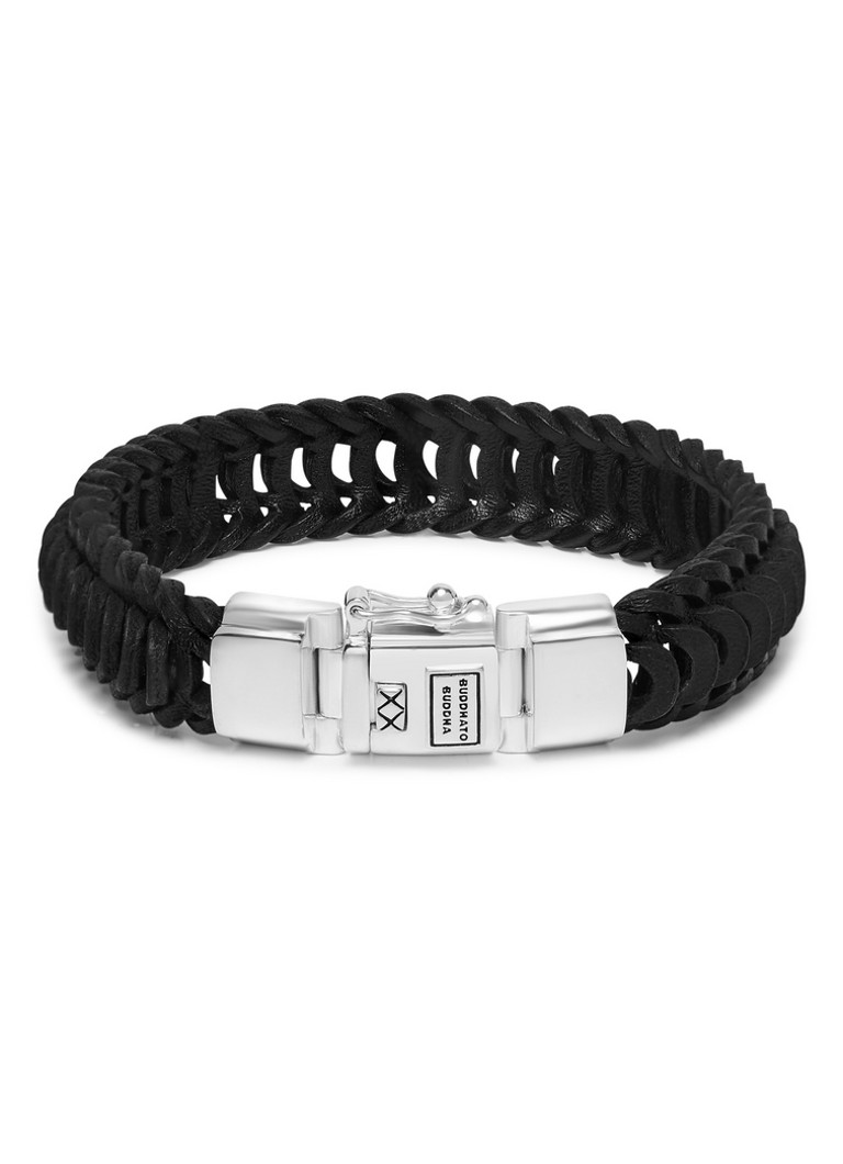 Buddha to Buddha Dames Lars armband van leer in de kleur Zwart
