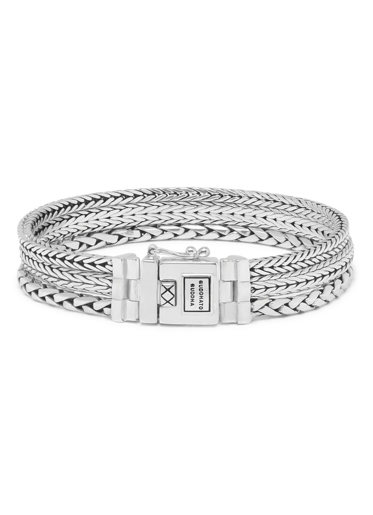 Buddha to Buddha Dames Triple Mini schakelarmband van zilver in de kleur Zilver