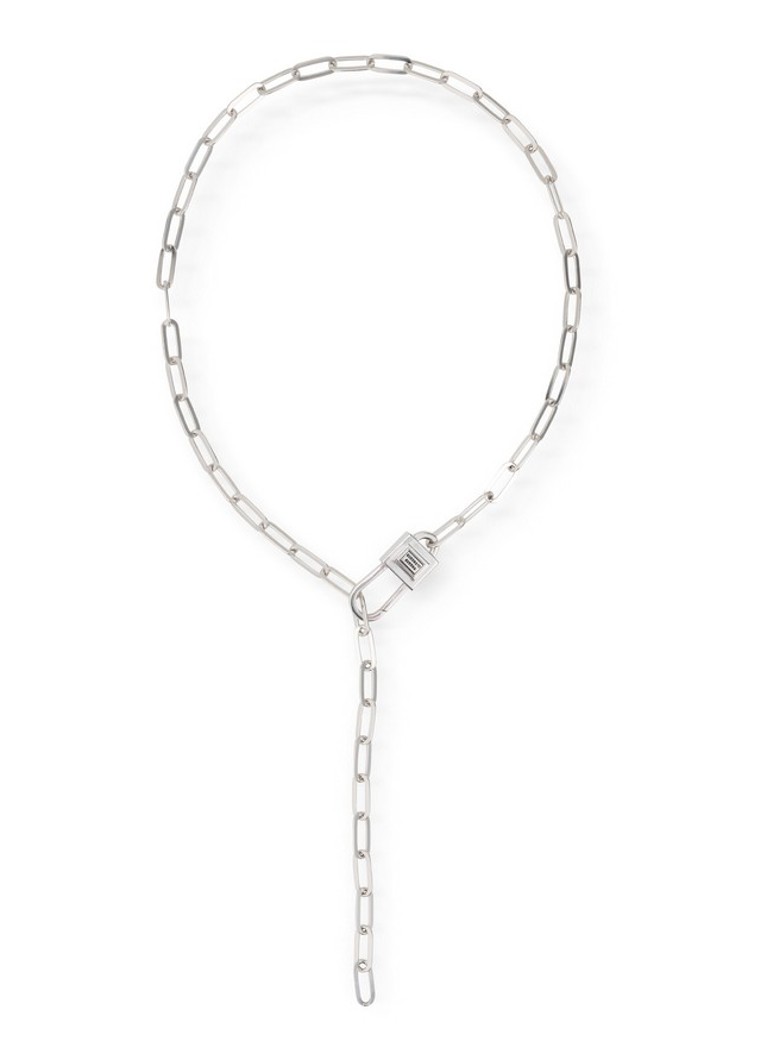 Buddha to Buddha Dames Chainlink Lock ketting van zilver in de kleur Zilver