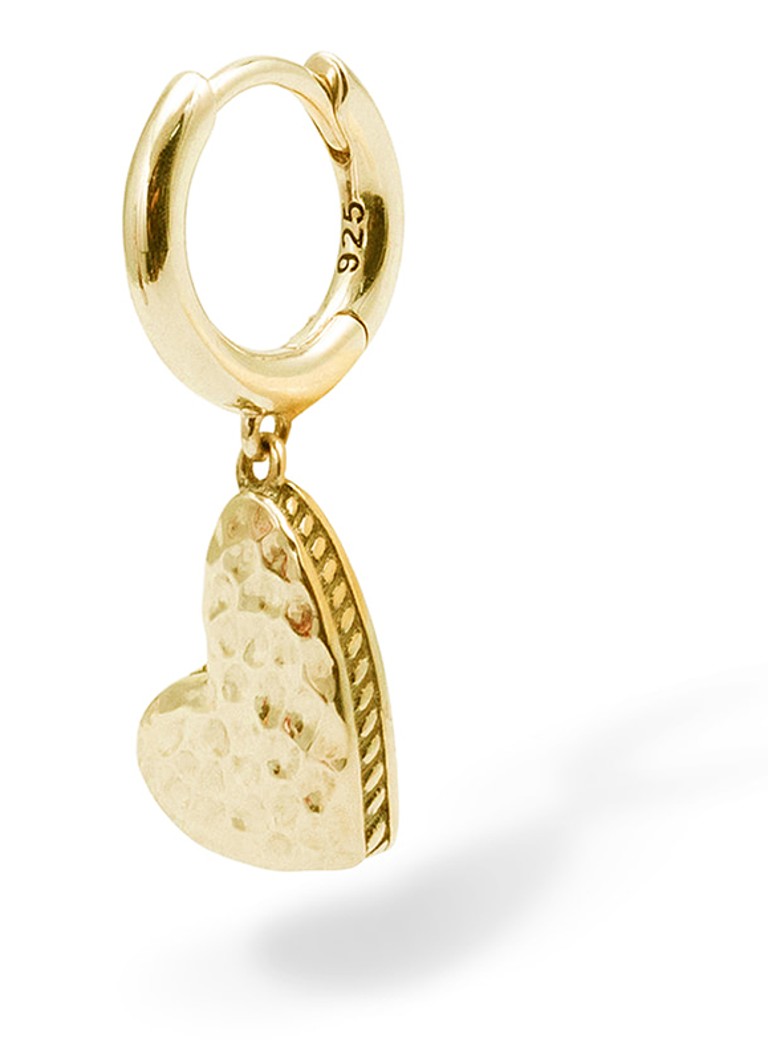 Buddha to Buddha Dames Hart enkele oorring verguld in de kleur Goud