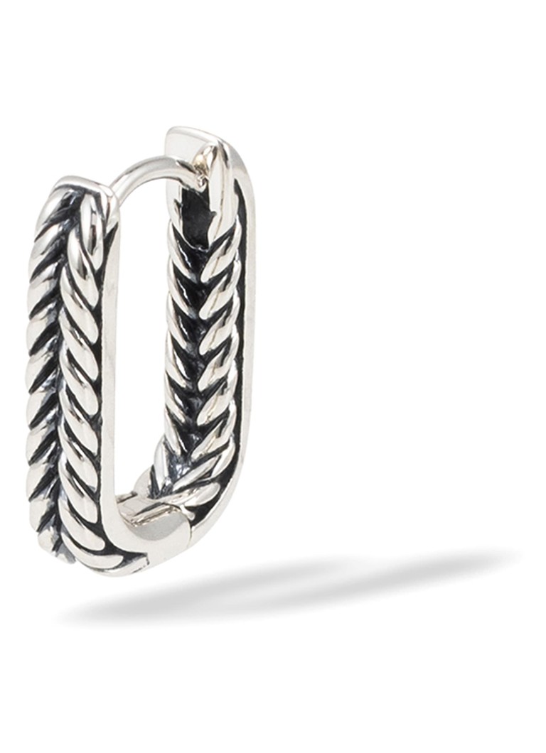 Buddha to Buddha Dames Barbara reversible enkele oorring van zilver in de kleur Zilver