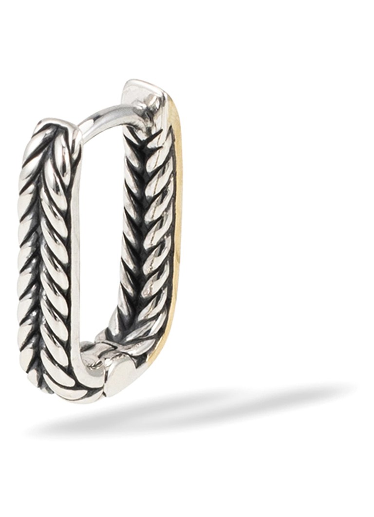 Buddha to Buddha Dames Barbara reversible enkele oorring met detail van 14 karaat goud in de kleur Goud