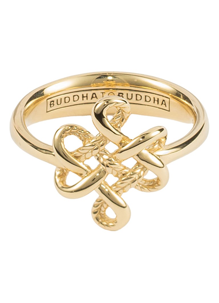 Buddha to Buddha Dames Endless Knot ring verguld in de kleur Goud
