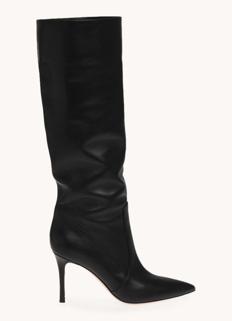 Gianvito Rossi Dames Hansen laars van kalfsleer in de kleur Zwart