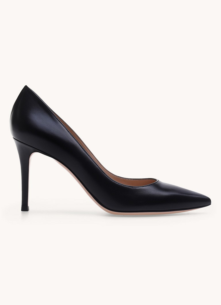 Gianvito Rossi Dames Gianvito 85 pump van kalfsleer in de kleur Zwart