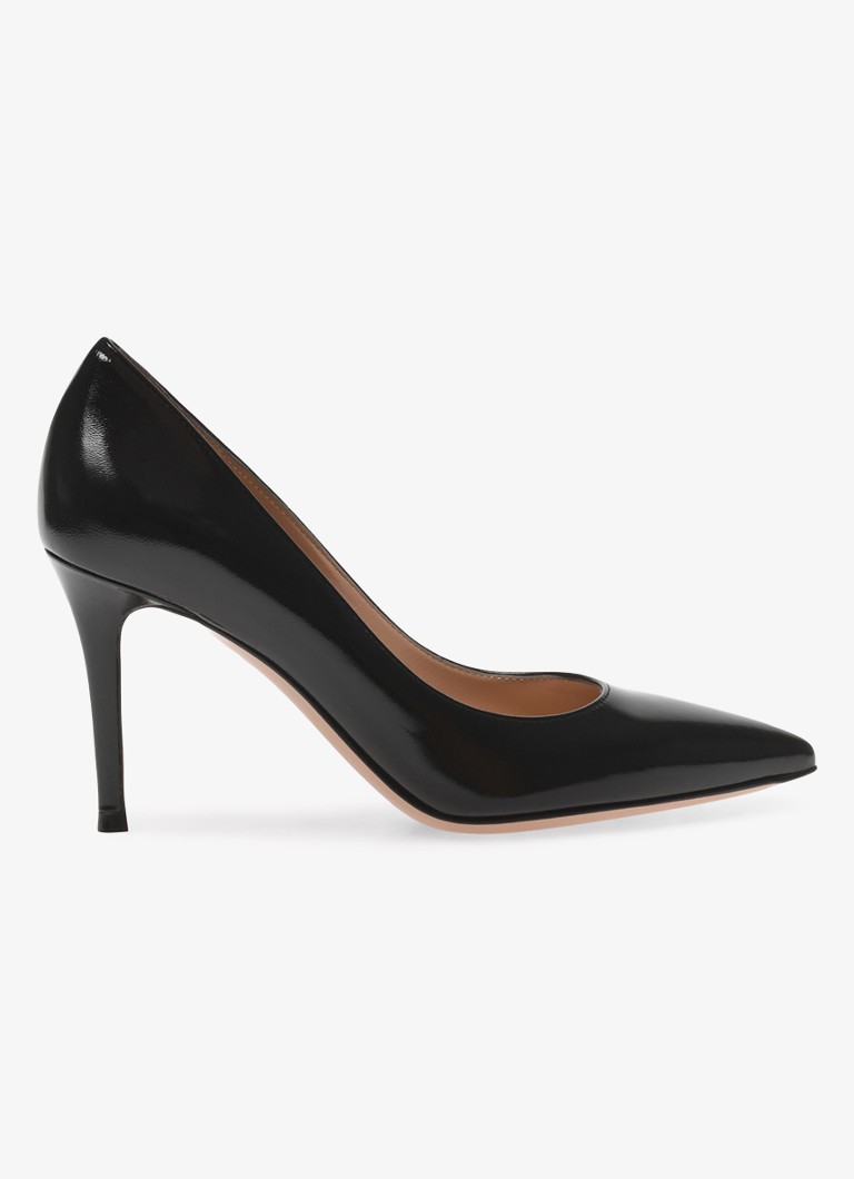 Gianvito Rossi Dames Gianvito 85 pump van leer in de kleur Zwart