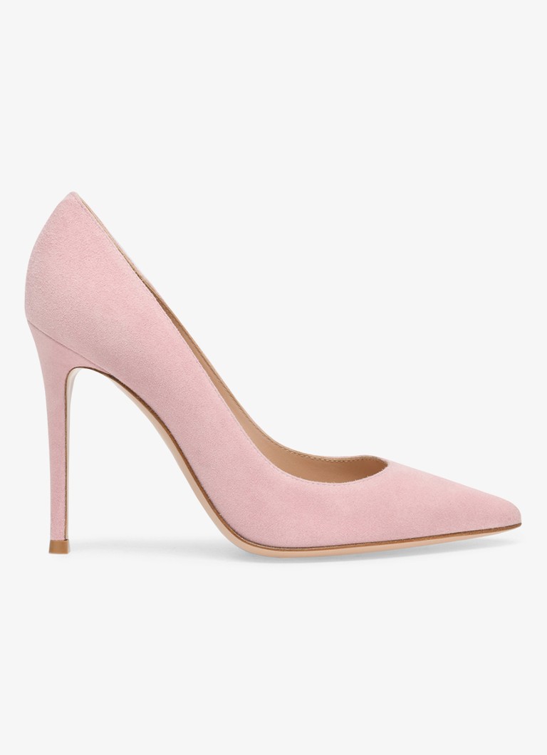 Gianvito Rossi Dames Gianvito 105 pump van suède in de kleur Roze