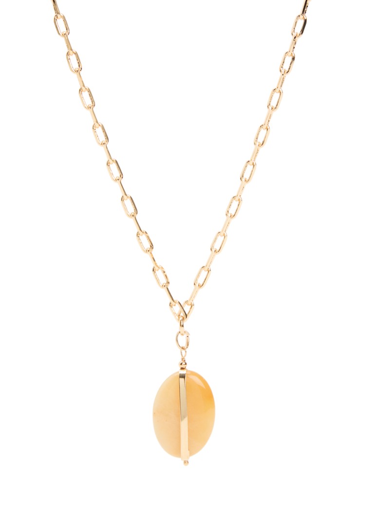 Isabel Marant Dames Stones ketting met hanger in de kleur Geel, maat: TU