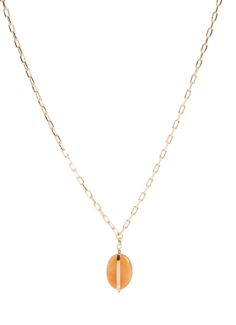Isabel Marant Dames Stones ketting met hanger in de kleur Oranje, maat: TU