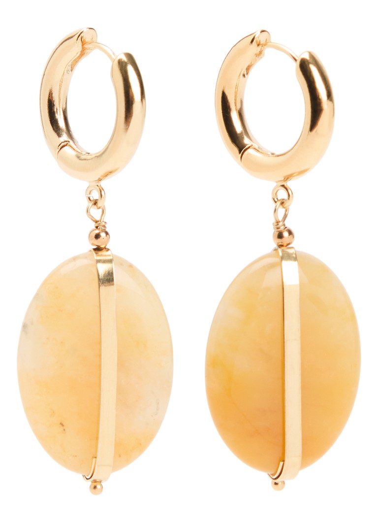 Isabel Marant Dames Stones oorringen met hanger in de kleur Geel, maat: TU