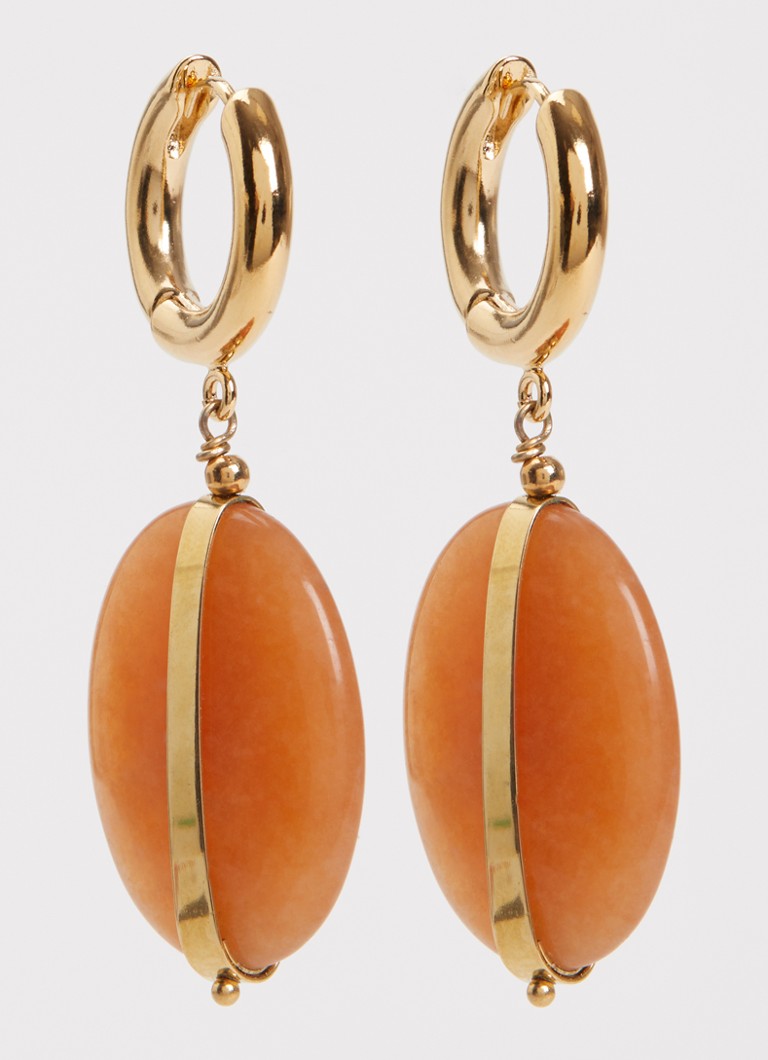 Isabel Marant Dames Stones oorringen met hanger in de kleur Oranje, maat: TU