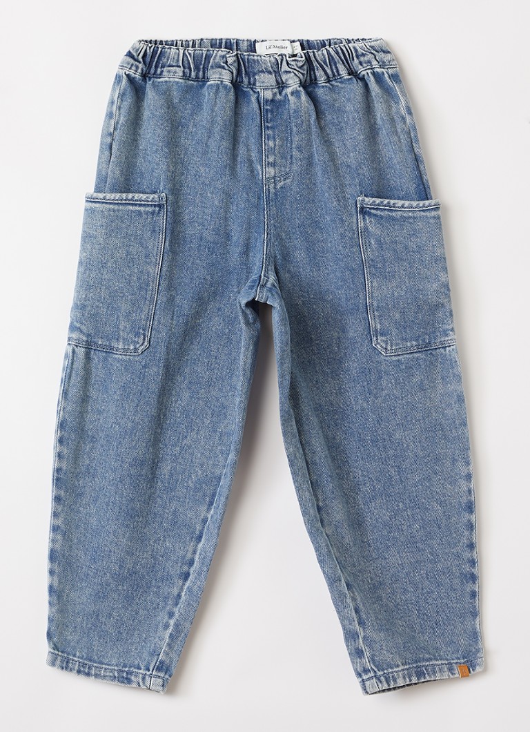 Lil 'Atelier Jongens NMMLulia straight leg jeans met medium wassing in de kleur Indigo, maat: 122