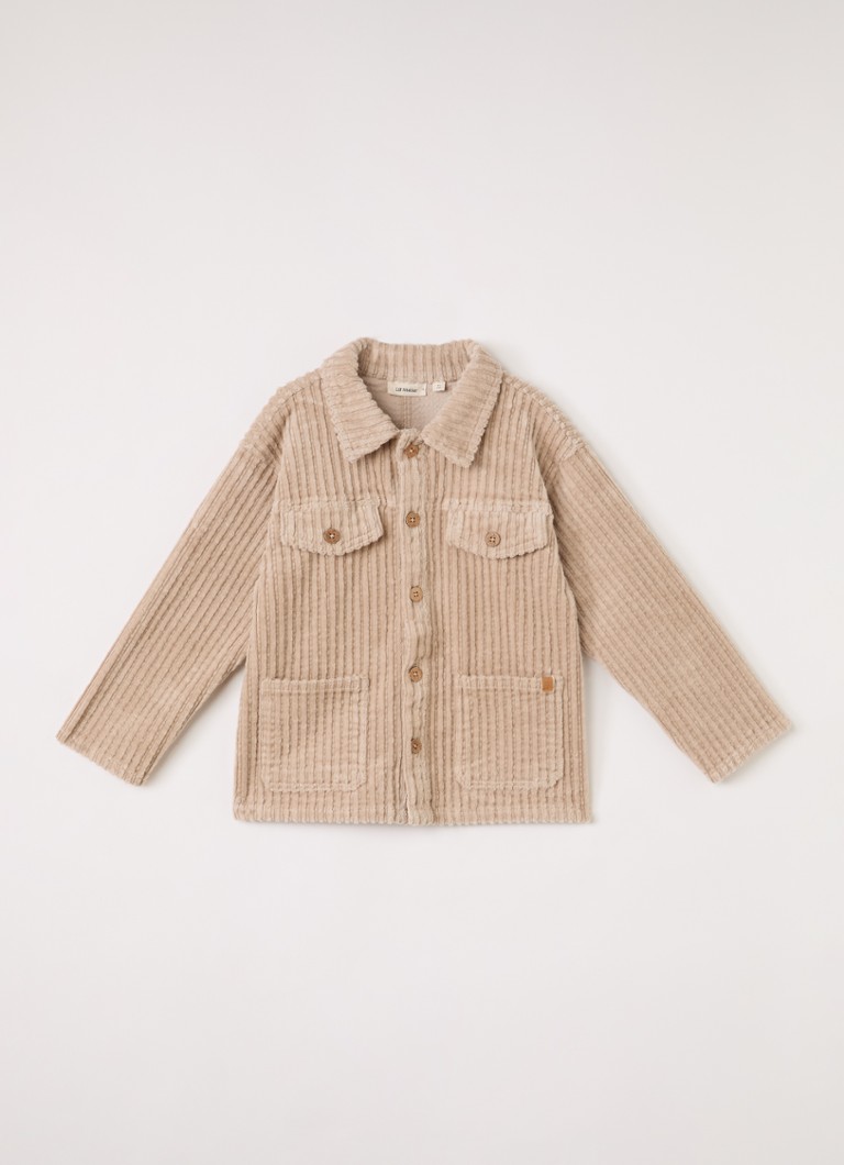 Lil 'Atelier Jongens NMMRaul overshirt van corduroy in de kleur Beige, maat: 122/128
