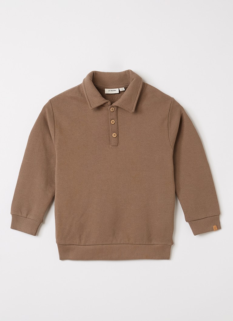 Lil 'Atelier Jongens NMMJobo Lio sweater met polokraag in de kleur Grijs, maat: 122/128
