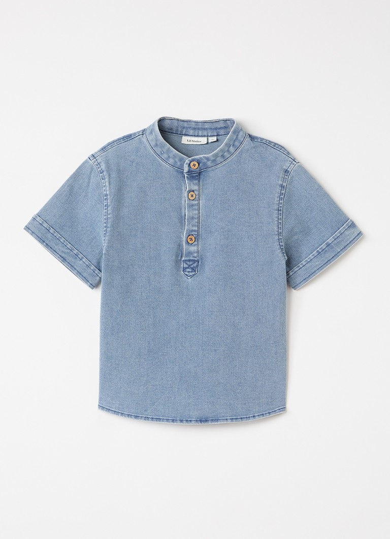Lil 'Atelier Jongens NMMDeva tuniek van denim in de kleur Blauw, maat: 116
