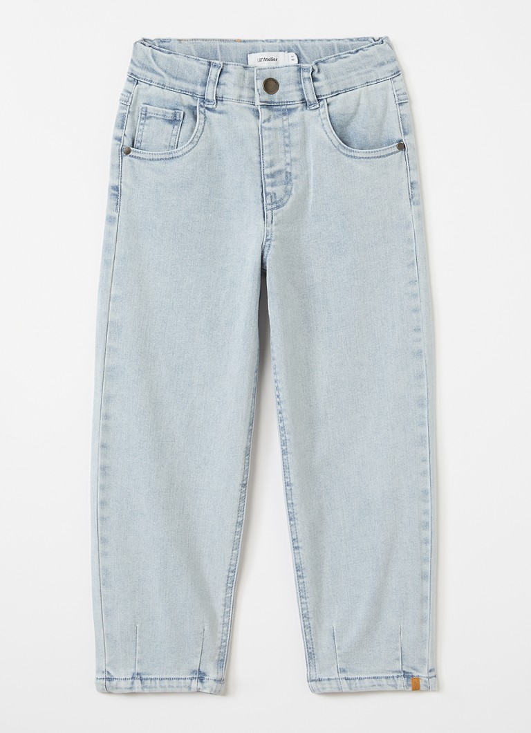 Lil 'Atelier Jongens NMMFrances loose fit jeans met lichte wassing in de kleur Indigo, maat: 98