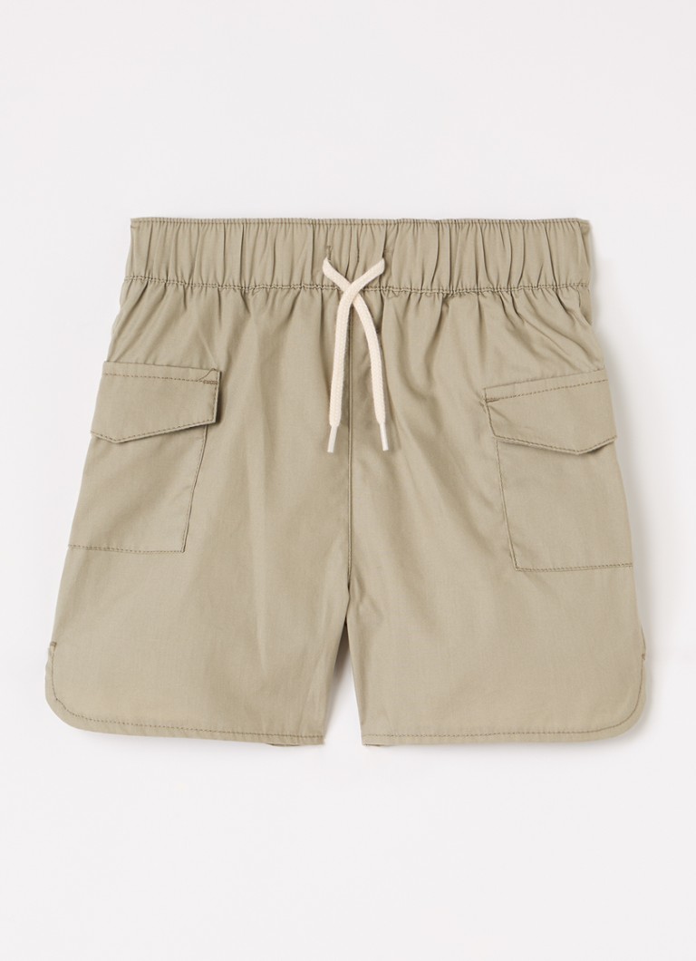 Lil 'Atelier Jongens NMMFandy Leo loose fit korte cargobroek met klepzakken in de kleur Khaki, maat: 98