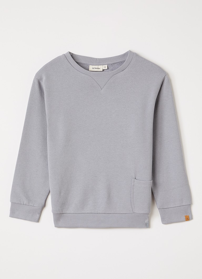 Lil 'Atelier Jongens NMMJobo sweater in de kleur Grijs, maat: 122/128