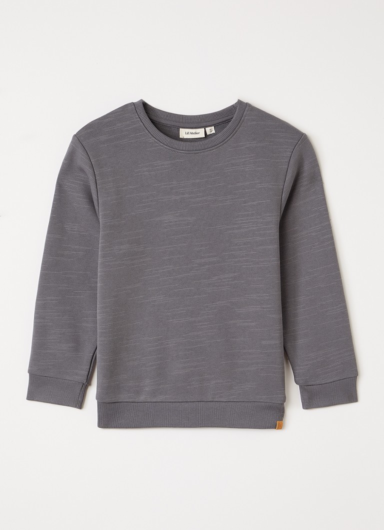 Lil 'Atelier Jongens NMMKavens sweater in de kleur Donkergrijs, maat: 122/128