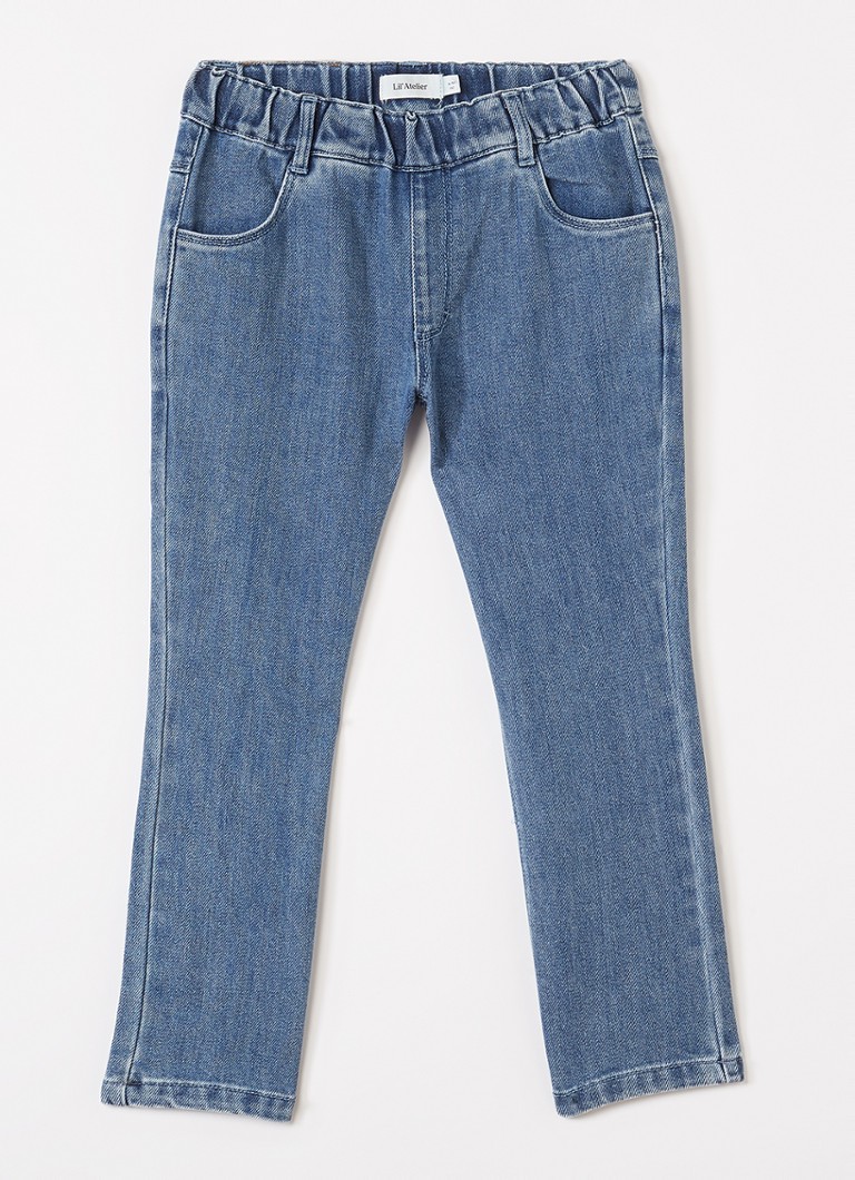 Lil 'Atelier Jongens NMMObello slim fit jeans in de kleur Indigo, maat: 122