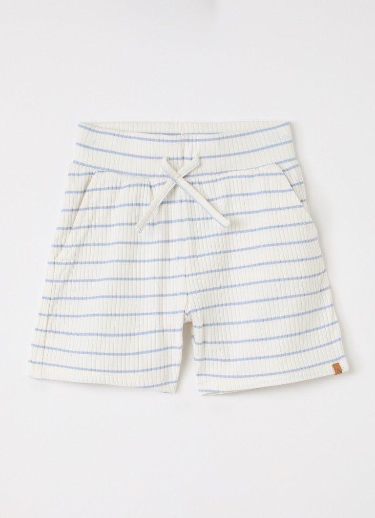 Lil 'Atelier Jongens NMMKail korte broek met streepprint in de kleur Ivoor, maat: 7