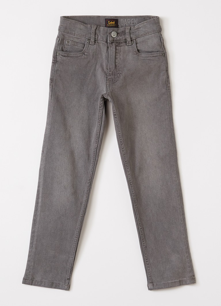 LEE Jongens Darren straight leg jeans met stretch in de kleur Middengrijs, maat: 12-13Y=152
